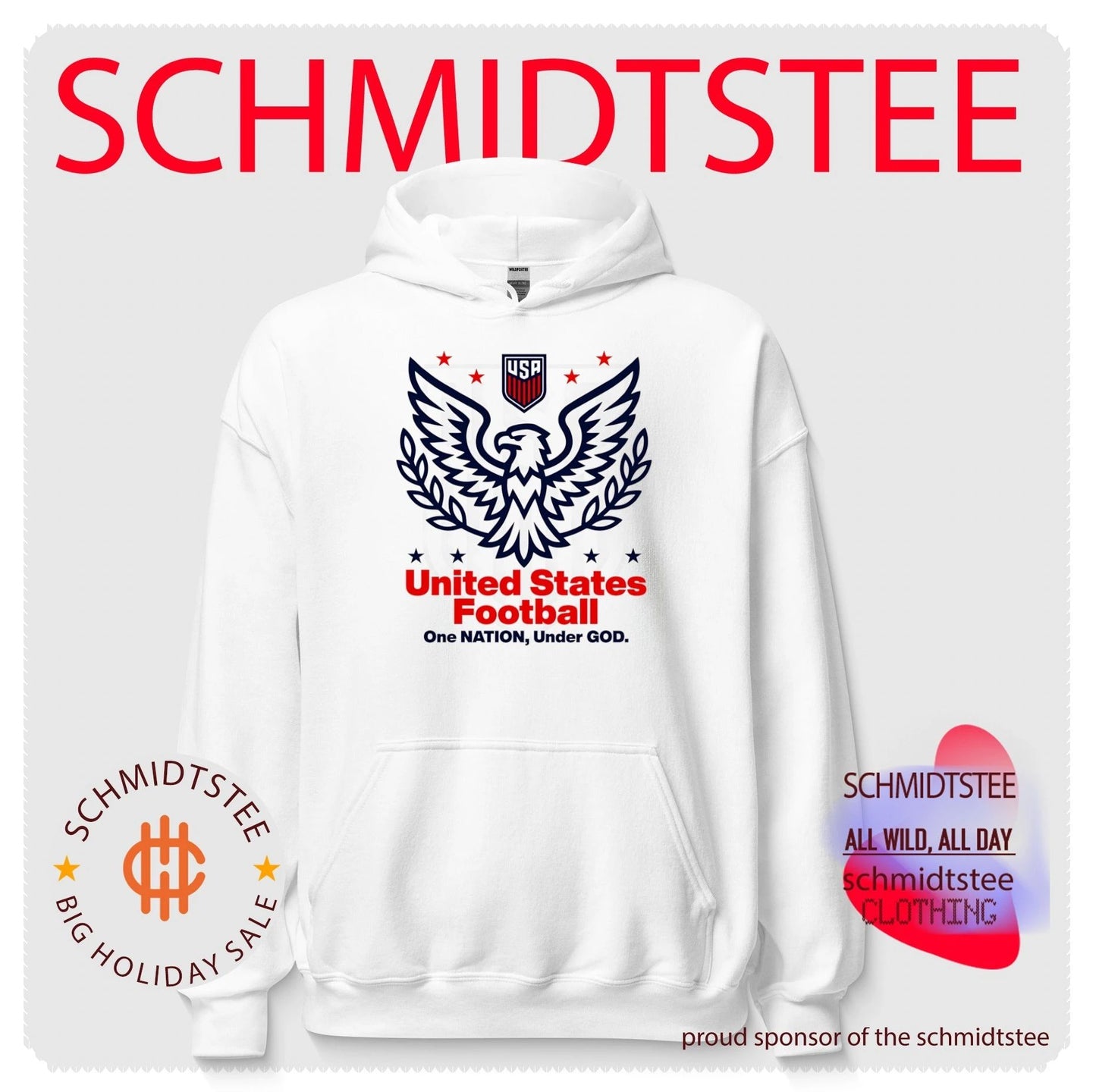 United States Football One Nation Under God shirt