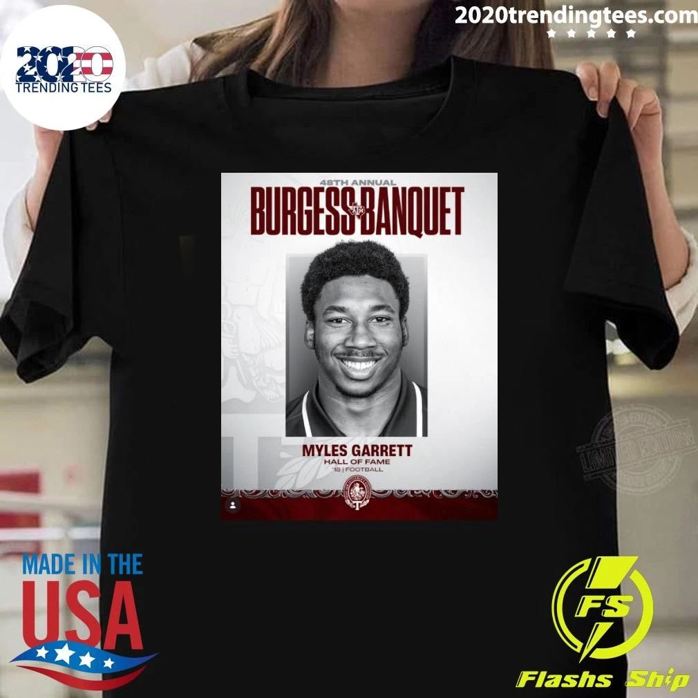 48th Annual Burgess Banquet Myles Garrett Hall Of Fame 18 Football Shirt