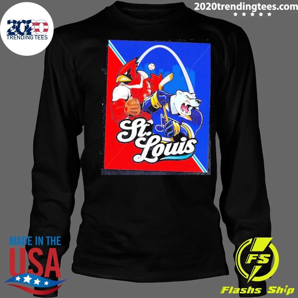 St Louis Sports City Teams Mascot Collage Shirt