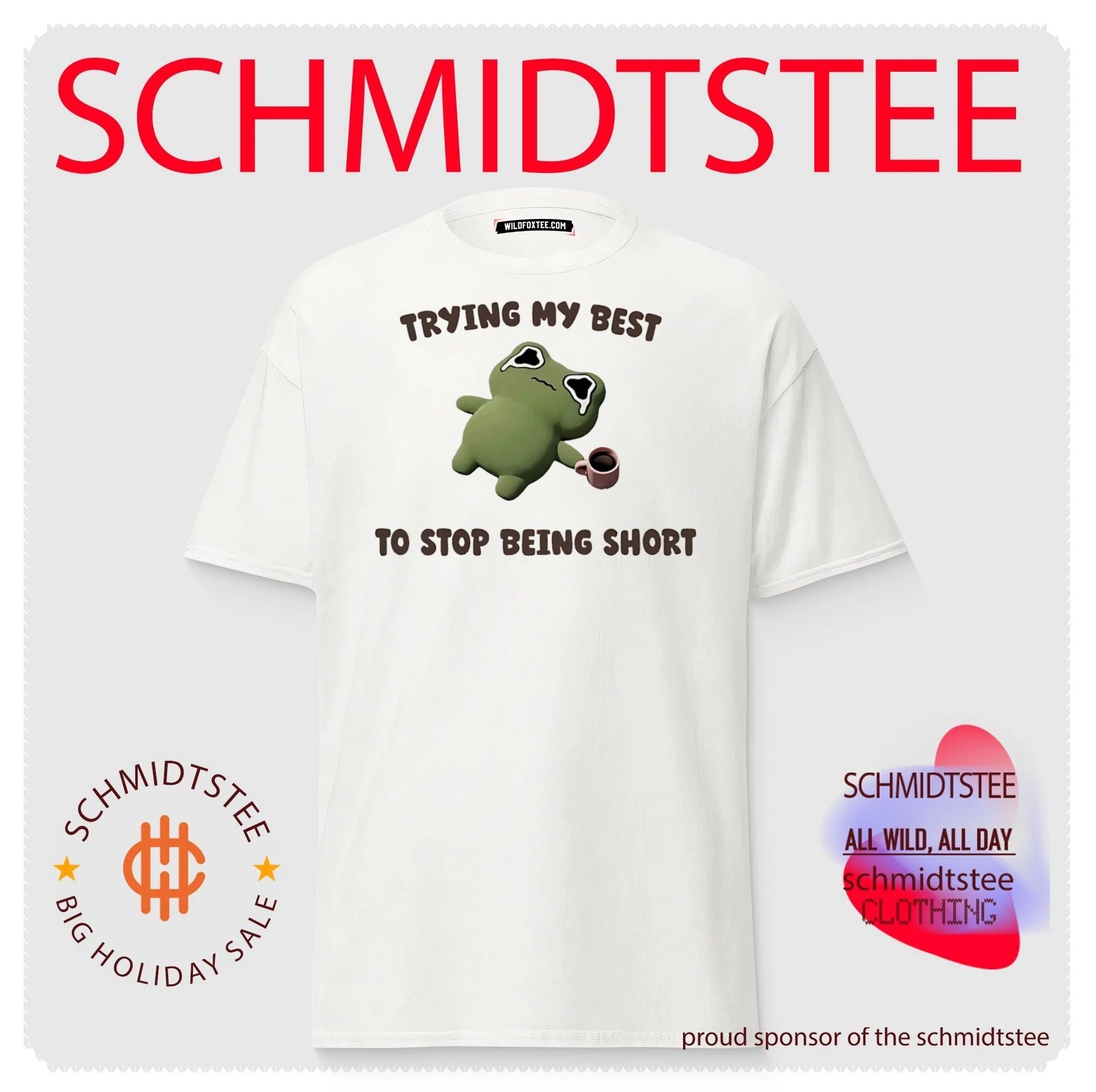 Trying my best to stop being short crying frog shirt