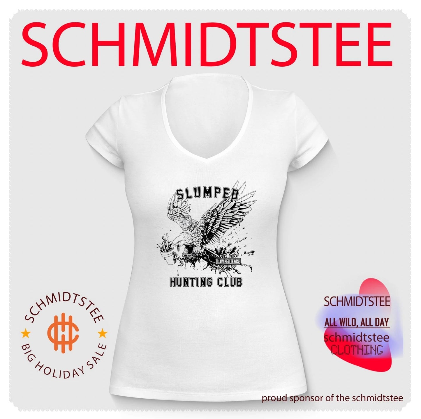 Slumped Hunting Club graphic eagle shirt