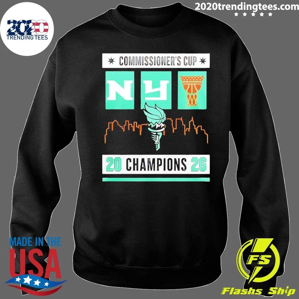 New York Liberty Commissioner’s Cup 2026 Champions Distressed Shirt