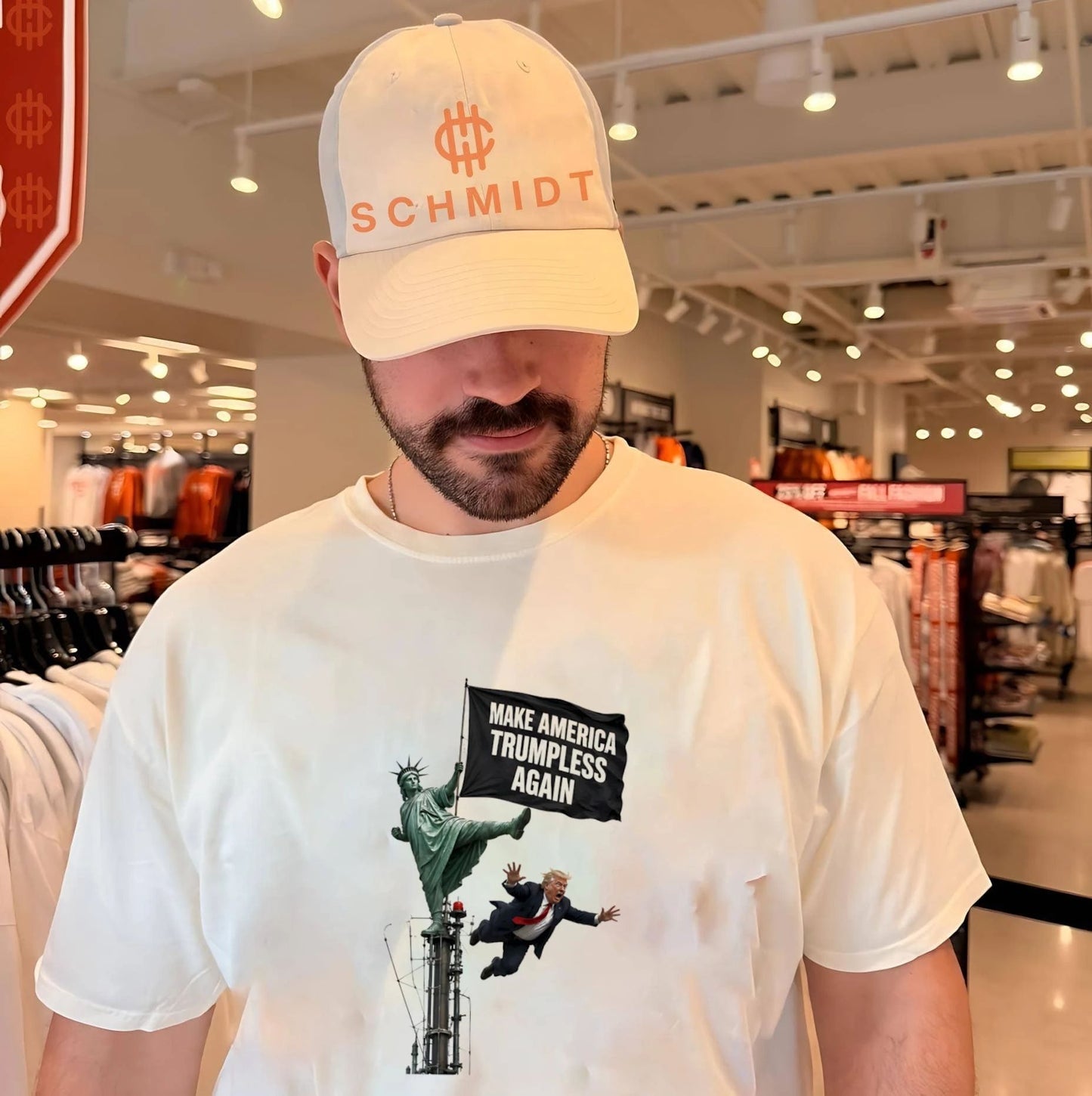 Donald Trump Kicked by Statue of Liberty Make America Trumpless Again shirt