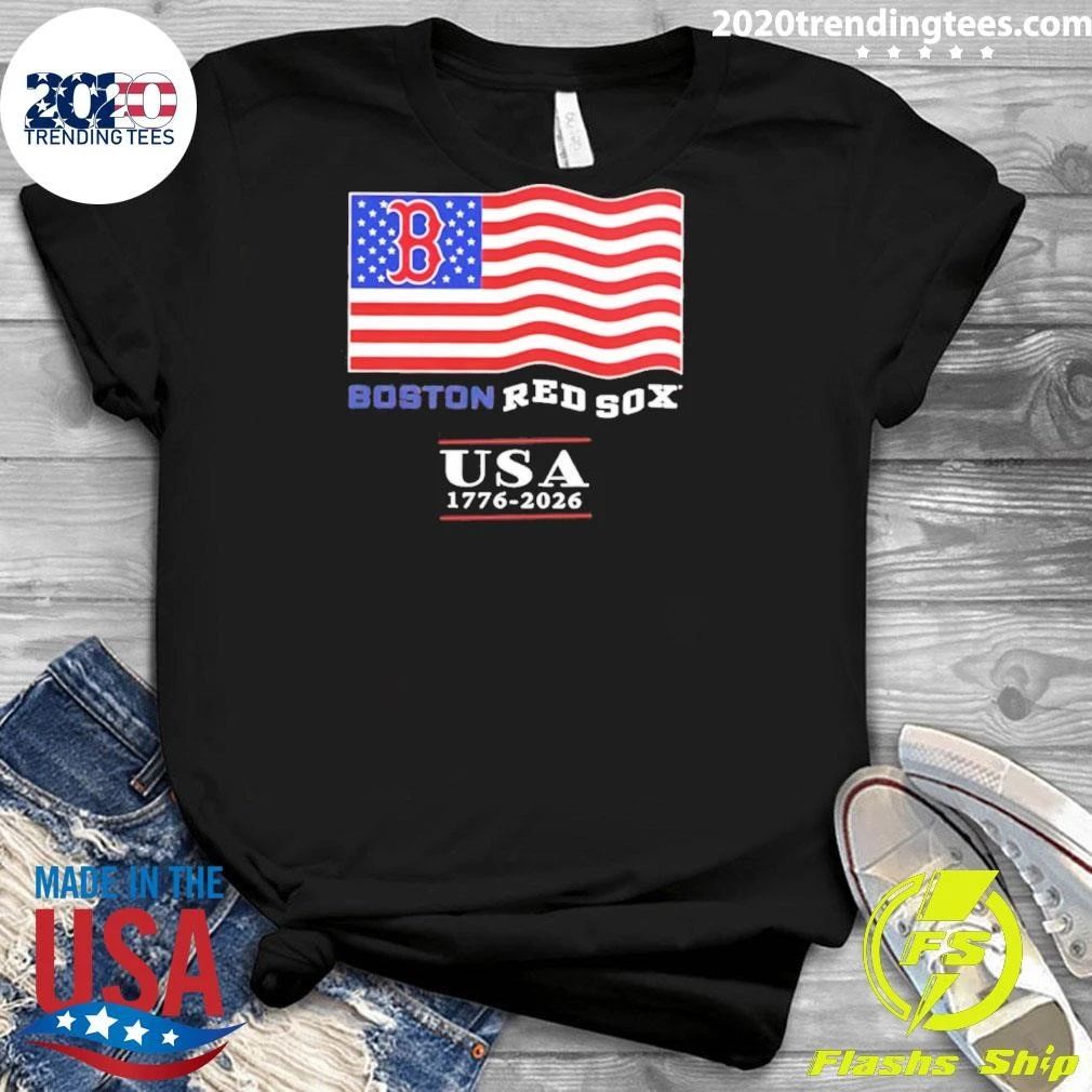 Boston Red Sox USA 1776-2026 4th of July American Flag Shirt