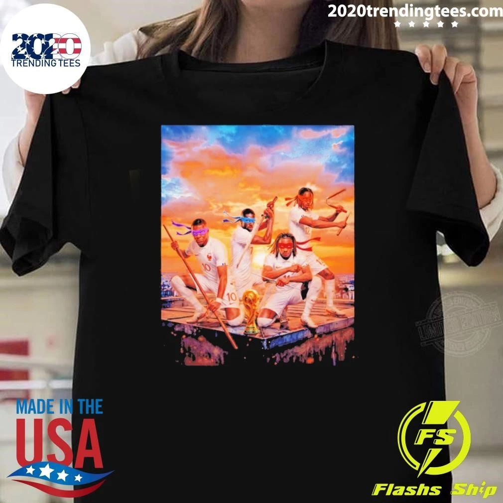 Mbappe Ousmane Dembele X Ninja Turtle France Soccer World Cup 2026 Shirt