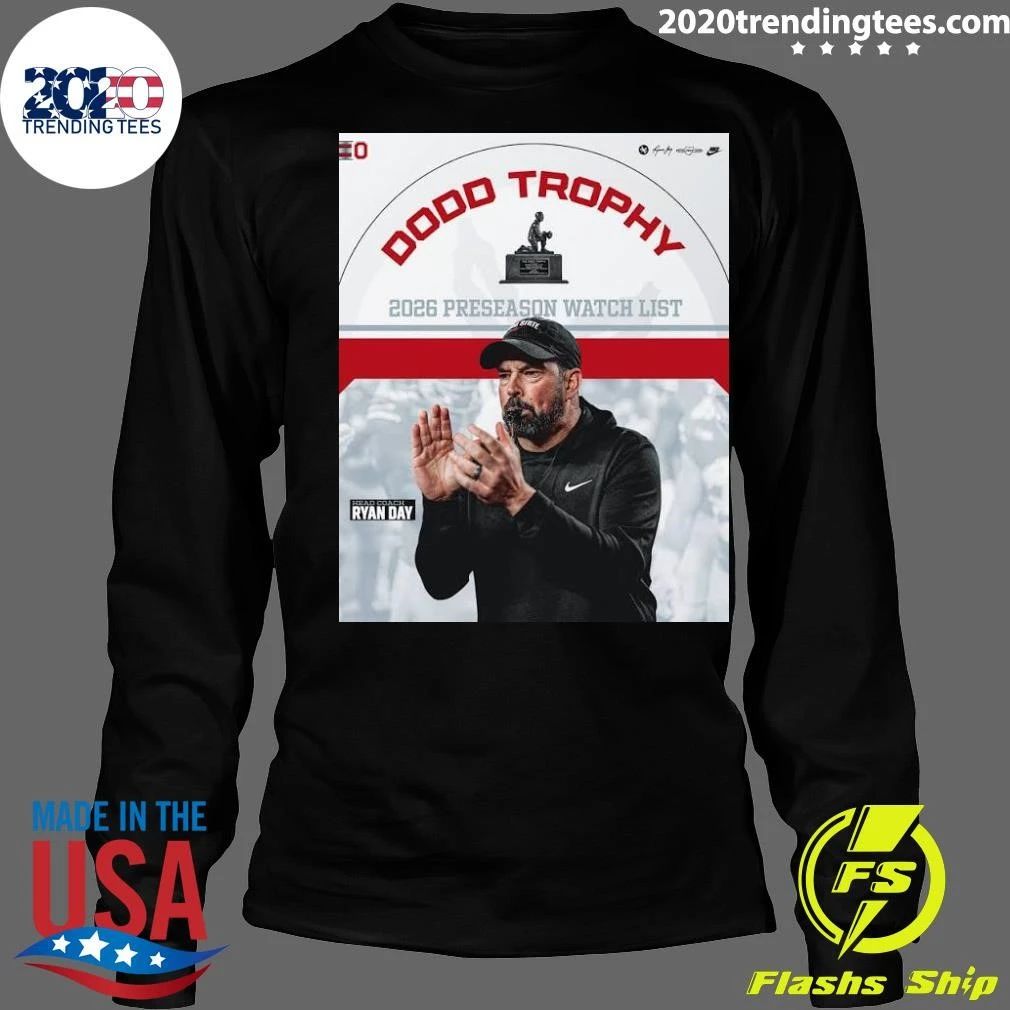 Head Coach Ryan Day Has Been Named To The Dodd Trophy 2026 Shirt