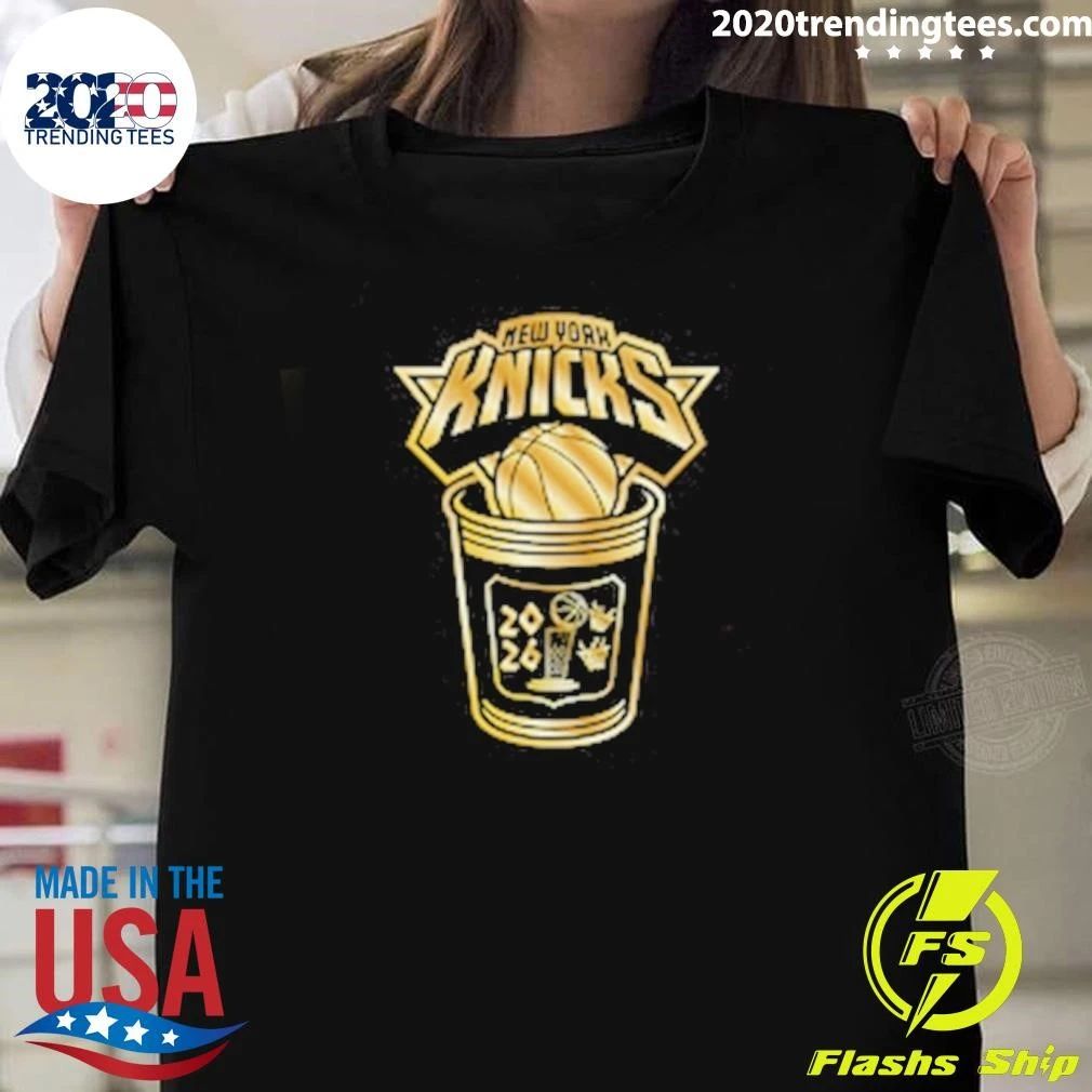 Mitchell Ness Knicks 2026 NBA Champions Coffee Tee Shirt