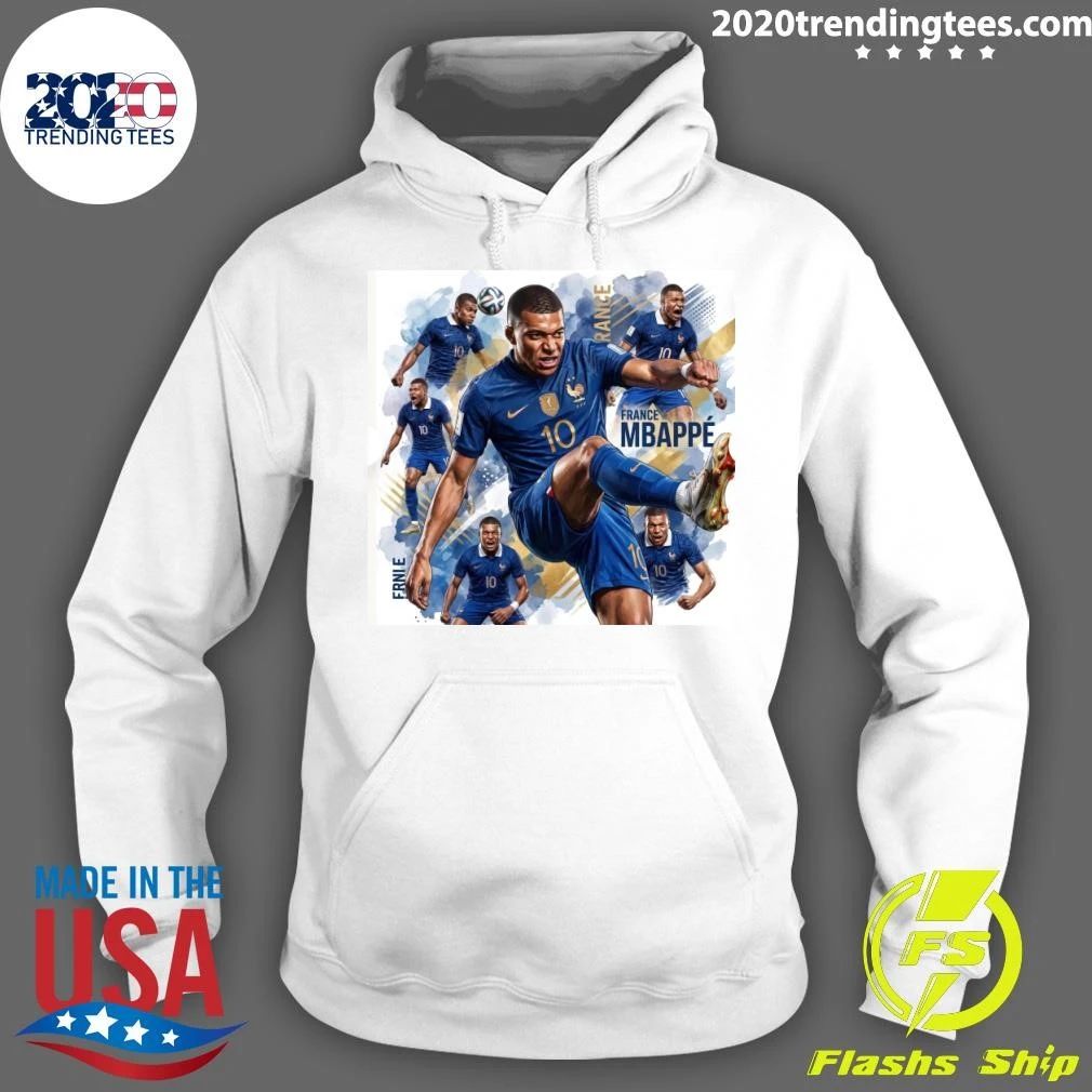 Kylian Mbappé France National Team Soccer Legend Collage Graphic Shirt