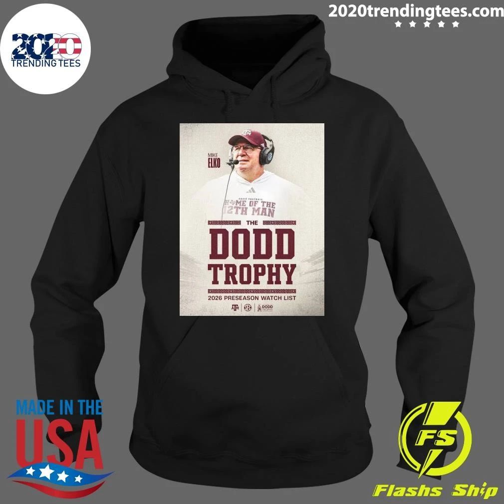 Head Coach Mike Elko Has Been Named To The Dodd Trophy 2026 Shirt