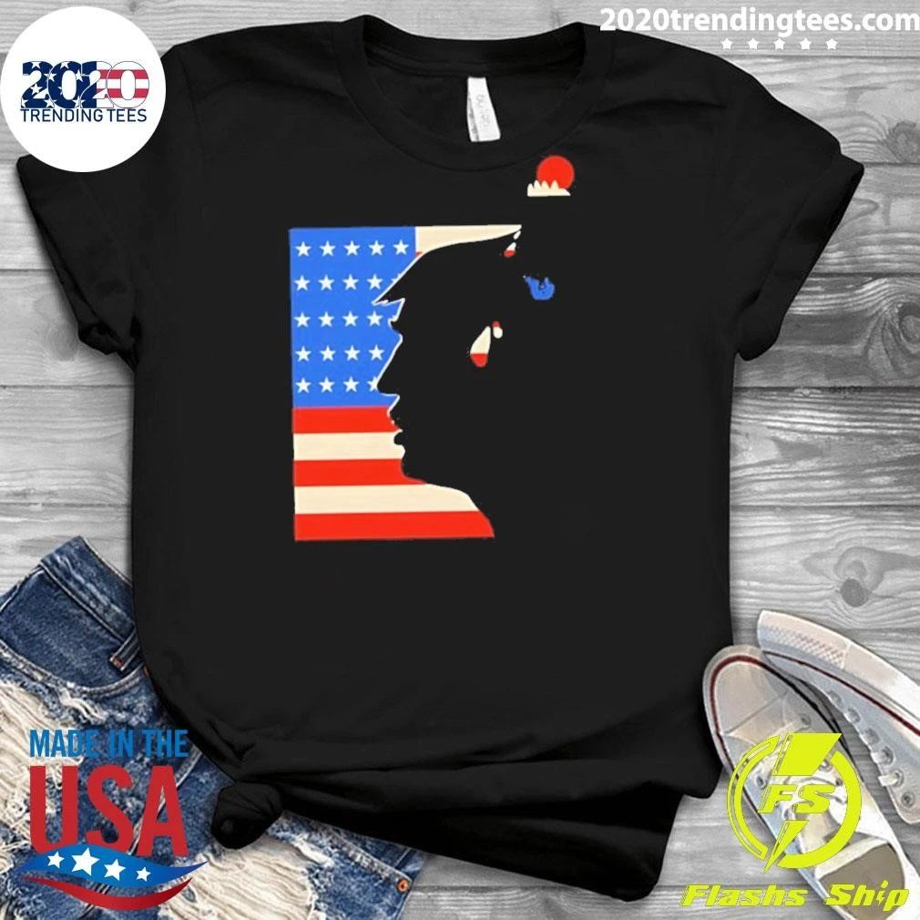 Donald Trump American Flag Silhouette Shirt