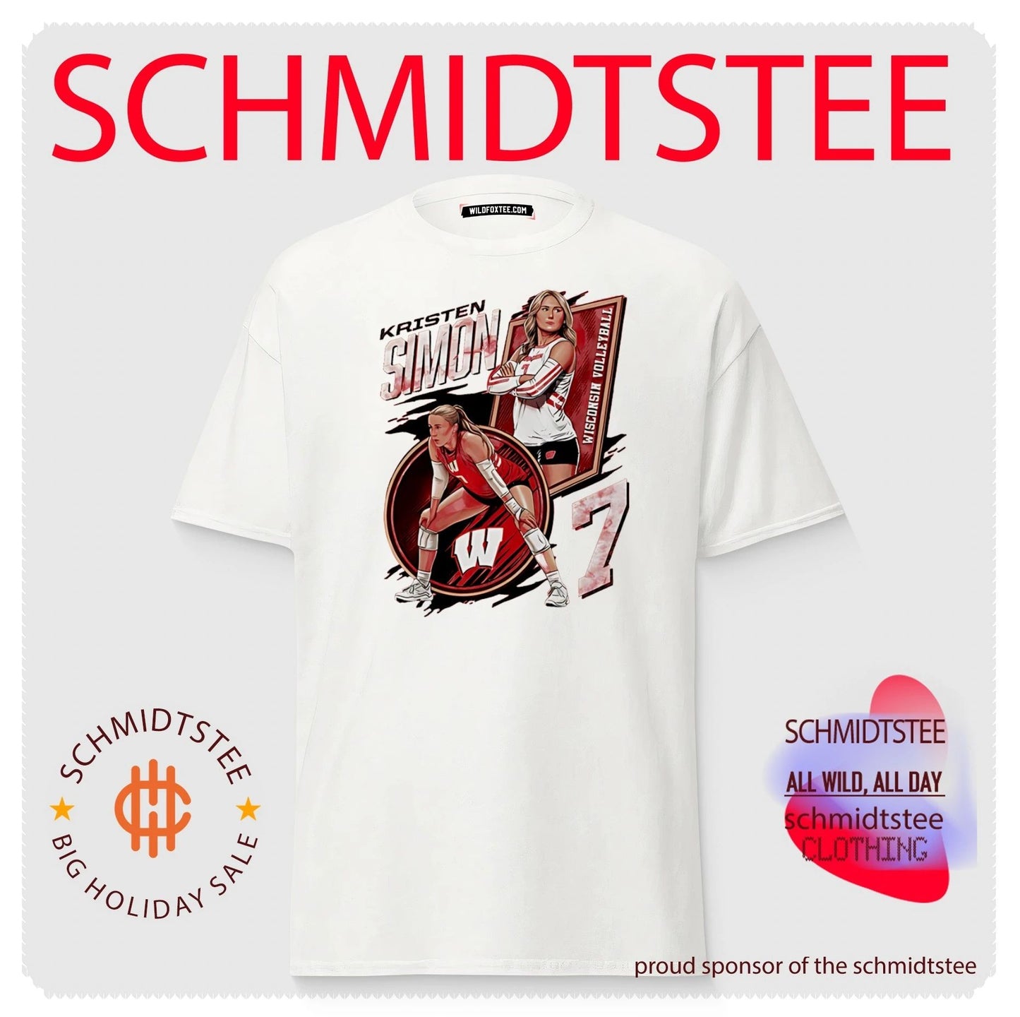 Wisconsin Badgers Kristen Simon number 7 vintage shirt