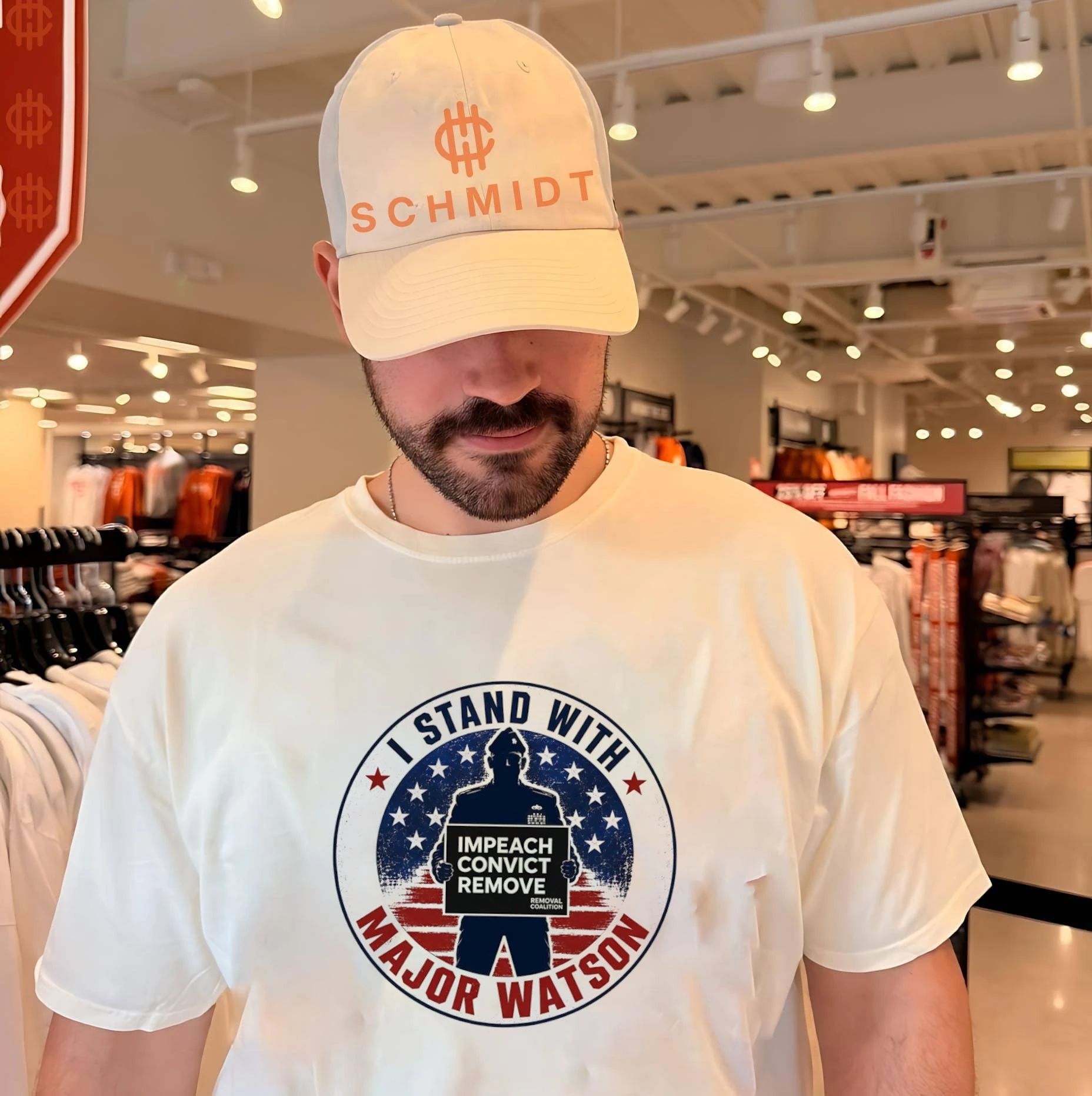 Major Watson Impeach Convict Remove Distressed Emblem shirt