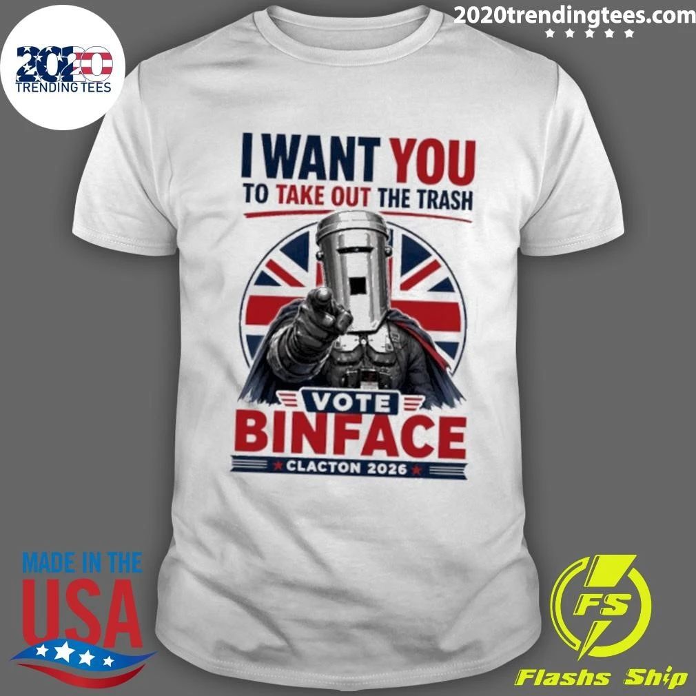 Count Binface I Want You to Take Out the Trash Clacton 2026 Shirt