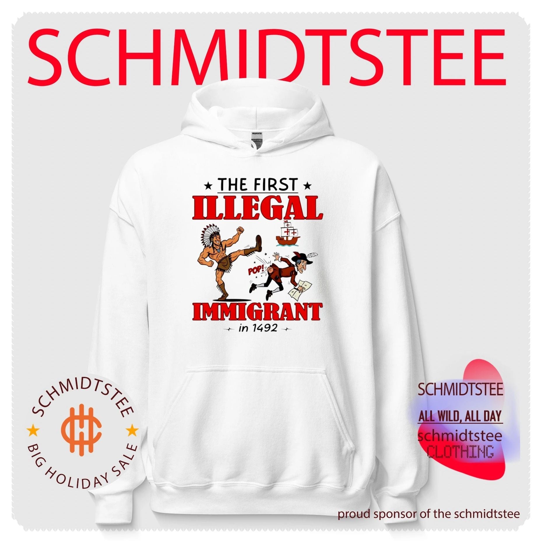 The First Illegal Immigrant in 1492 Christopher Columbus shirt