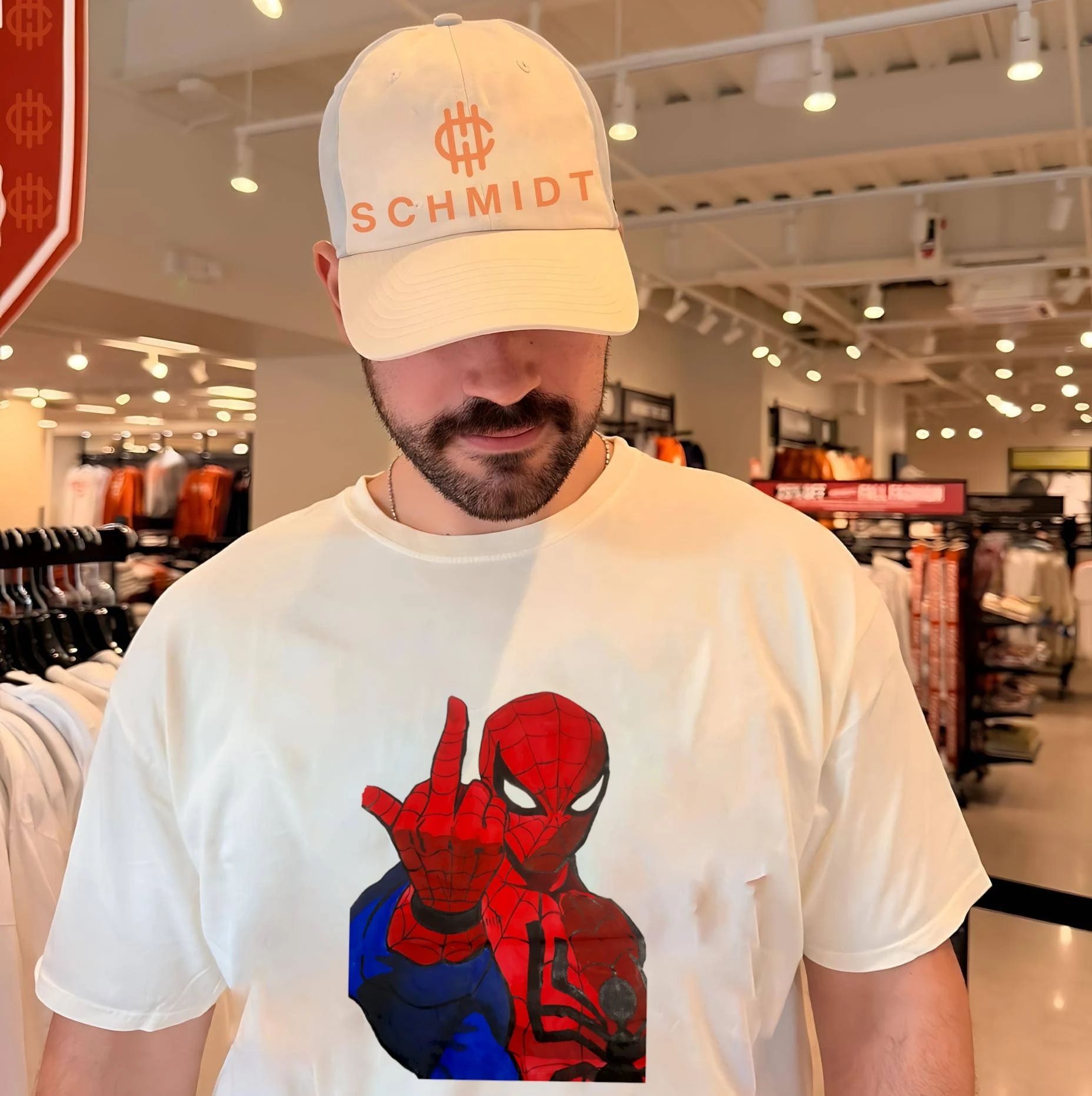 Spider-Man Middle Finger Gesture shirt