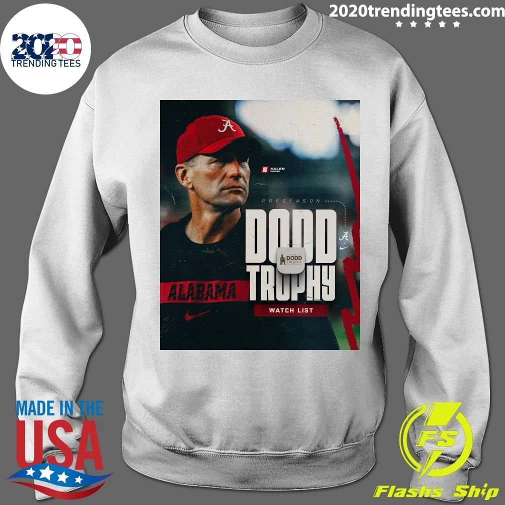 Coach Kalen DeBoer has been named to the 2026 The Dodd Trophy Preseason Watch List Shirt