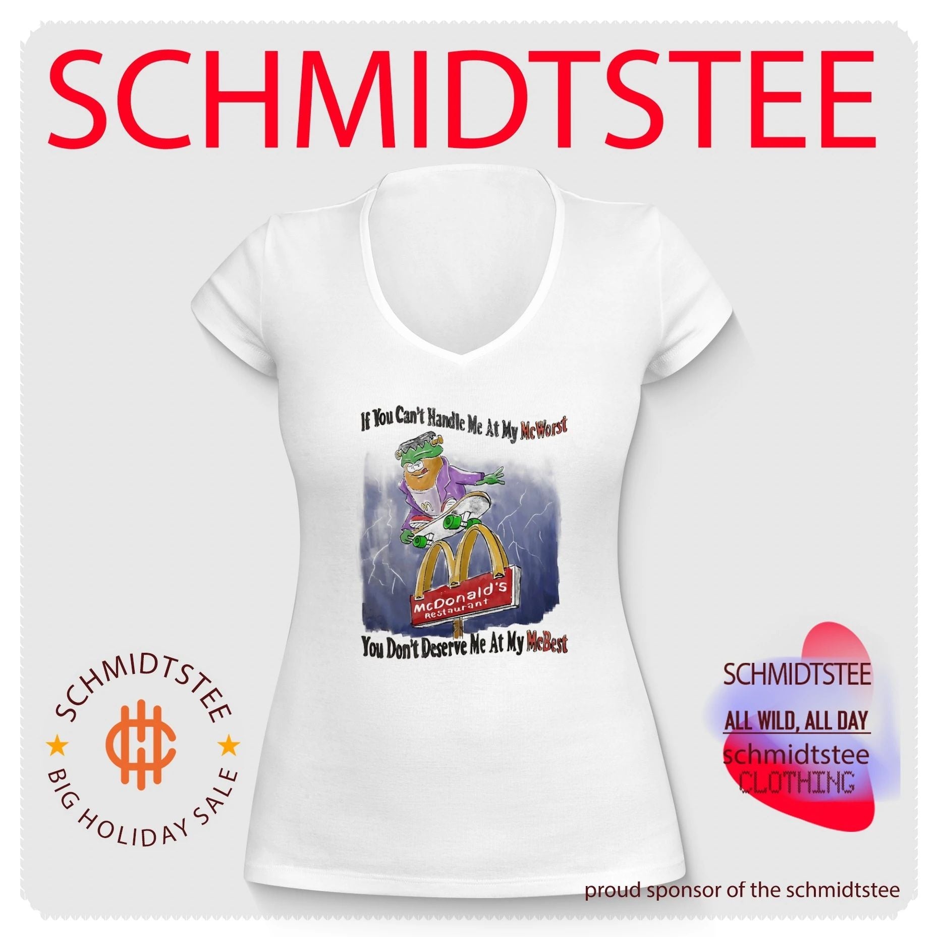 Frankenstein McDonald’s Potato Skater If You Can’t Handle Me at My McWorst shirt