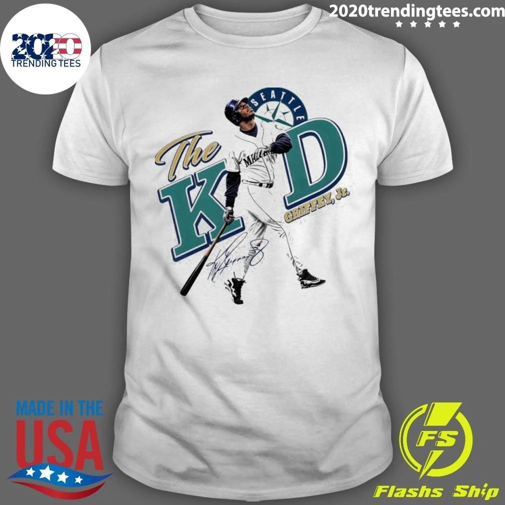Ken Griffey Jr. Seattle Mariners Baseball The Kid Signature Shirt