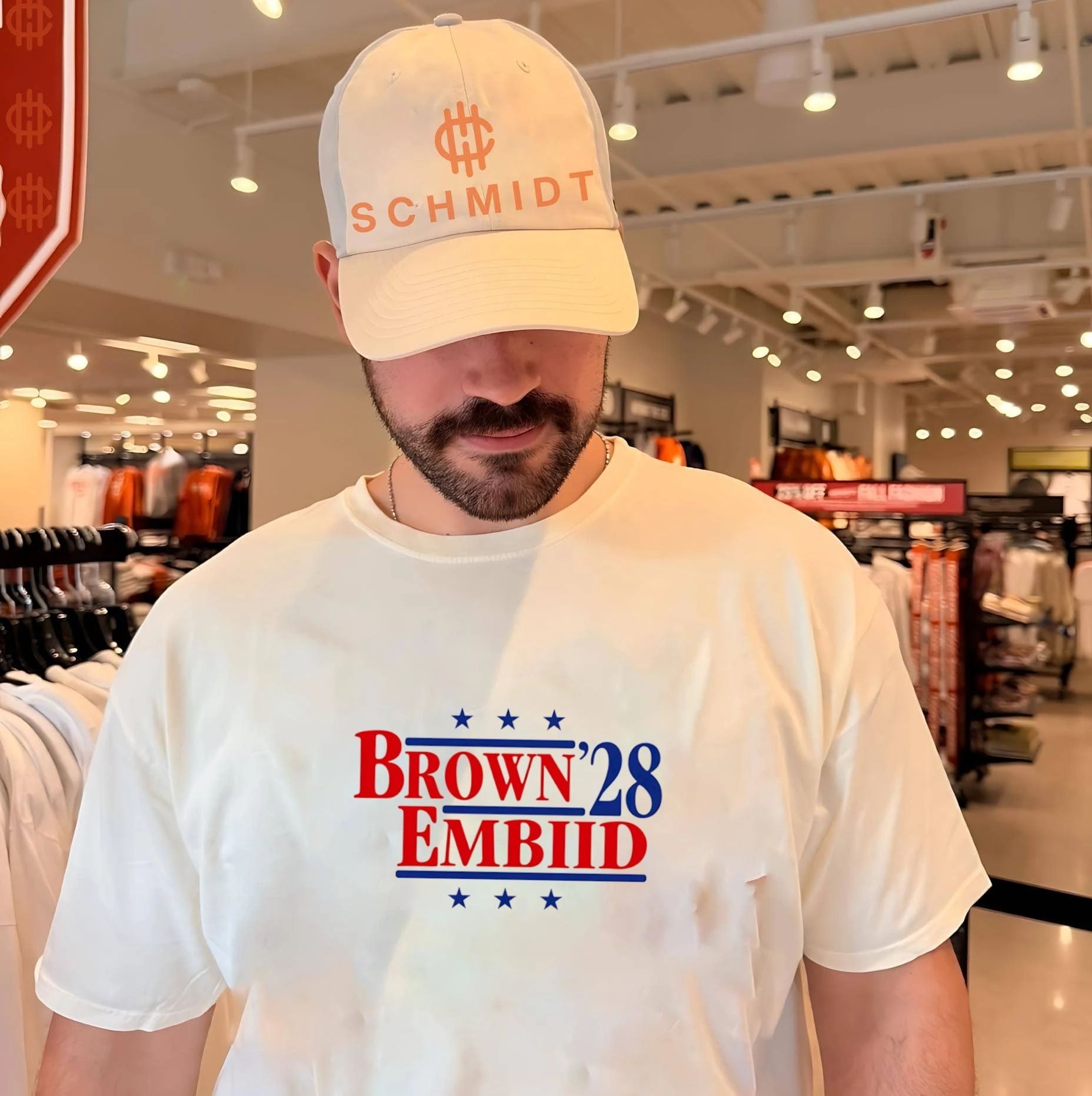 Jaylen Brown and Joel Embiid Philadelphia 76ers ’28 shirt