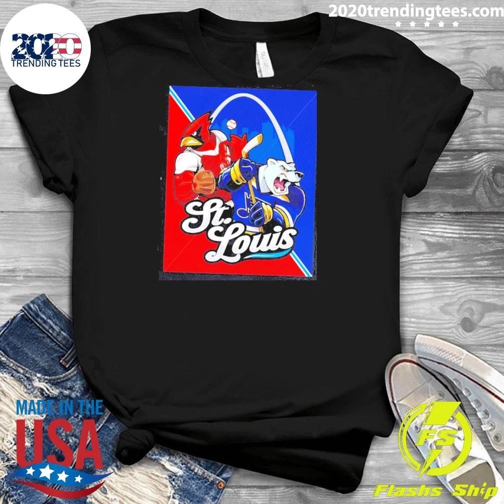 St Louis Sports City Teams Mascot Collage Shirt
