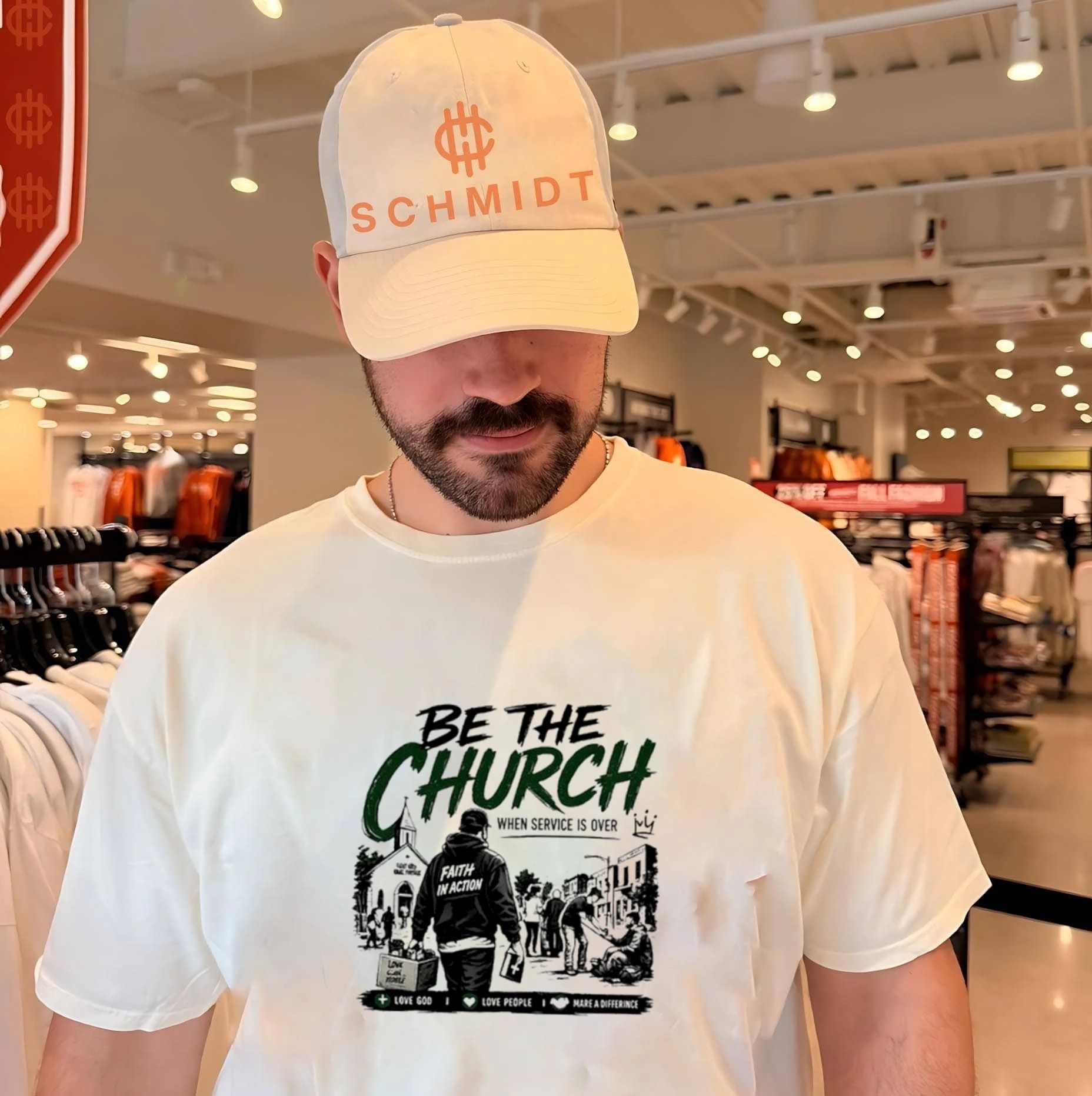 Be The Church When Service Is Over Faith In Action Love God Love People shirt