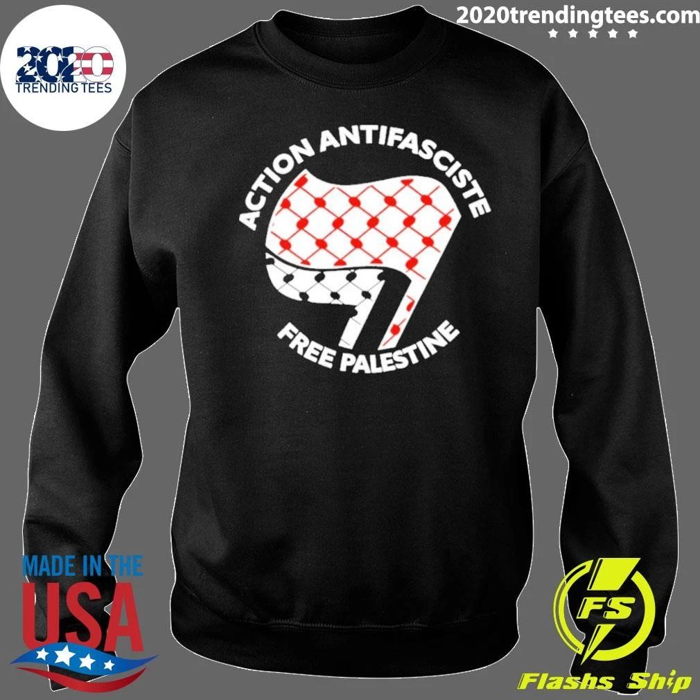 Action Antifasciste Free Palestine Antifa Shirt